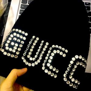 gucci rhinestone beanie